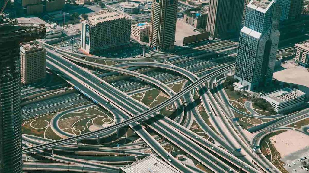 View of Dubai Roads