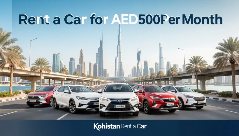 rent a car for aed 500 per month